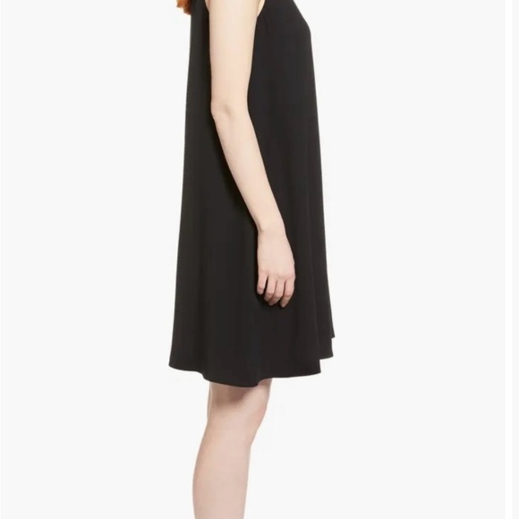 Halogen Black Sleeveless A-line Mini Dress - Picture 6 of 7